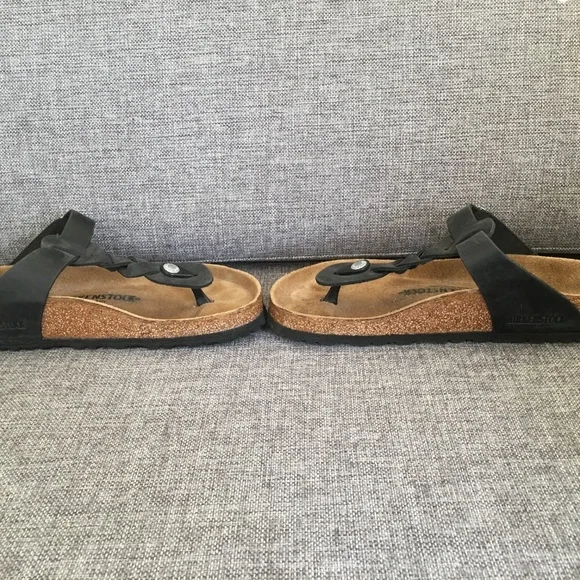 Birkenstock Gizeh Braided Leather in Black NWOB - Picture 4 of 5